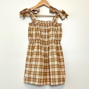 NWT Faithfull the Brand Moretta Top Lori Check Print Plaid Top Bow Tie Medium